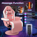 Massage Video Gaming Recliner Chair with Adjustable Height