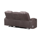 Power Reclining Loveseat with Bluetooth Speaker and Power Headrest - Black, Dark Brown, Dark Gray