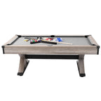 Billiards Table Combo Set, 7ft 3-in-1 Multi Game Table With Dining, Pool, And Tennis Table, Includes Full Set Of Accessories, Wood Color With Grey Cloth, Perfect For Family Game Room Kids Adults