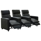 Toohey Upholstered Tufted Recliner Living Room Set Black