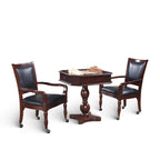Hathaway Fortress 28-in Chess 3-in-1 Pedestal Game Table Set with Chairs