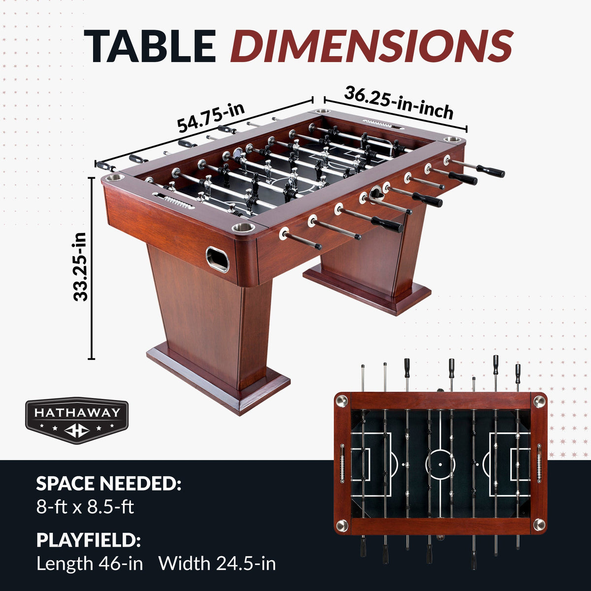Hathaway Millennium 55-in Foosball Table