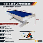 Hathaway Montecito 8-ft Pool Table- Driftwood Finish with Blue Felt