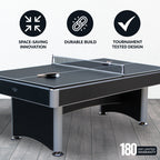 Hathaway Maverick II 7-ft Pool Table with Table Tennis Top - Black with Blue Felt