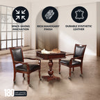 Hathaway Fortress 28-in Chess 3-in-1 Pedestal Game Table Set with Chairs