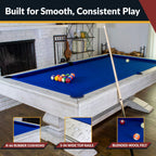 Hathaway Montecito 8-ft Pool Table- Driftwood Finish with Blue Felt