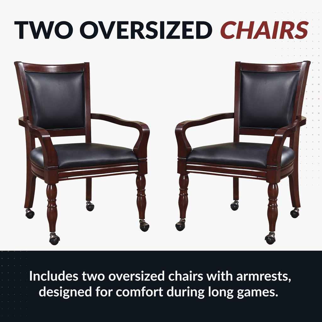 Hathaway Fortress 28-in Chess 3-in-1 Pedestal Game Table Set with Chairs
