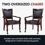 Hathaway Fortress 28-in Chess 3-in-1 Pedestal Game Table Set with Chairs