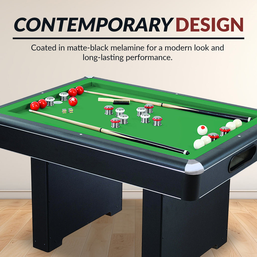 Hathaway Renegade 54-in Bumper Pool Table - Slate - Black with Green Felt