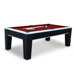 Hathaway Mirage 90-in Pool Table - Black and Silver with Dark Red Felt