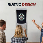 Hathaway Westwood Bristle Dartboard and 84-in Free-Standing Cabinet - Rustic Gray