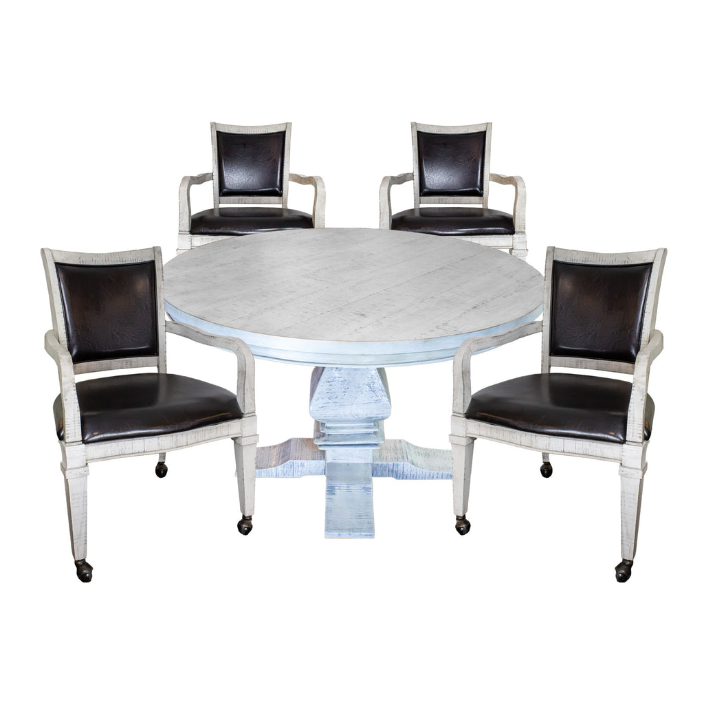 Hathaway Montecito Dining and Poker Table Set - Driftwood