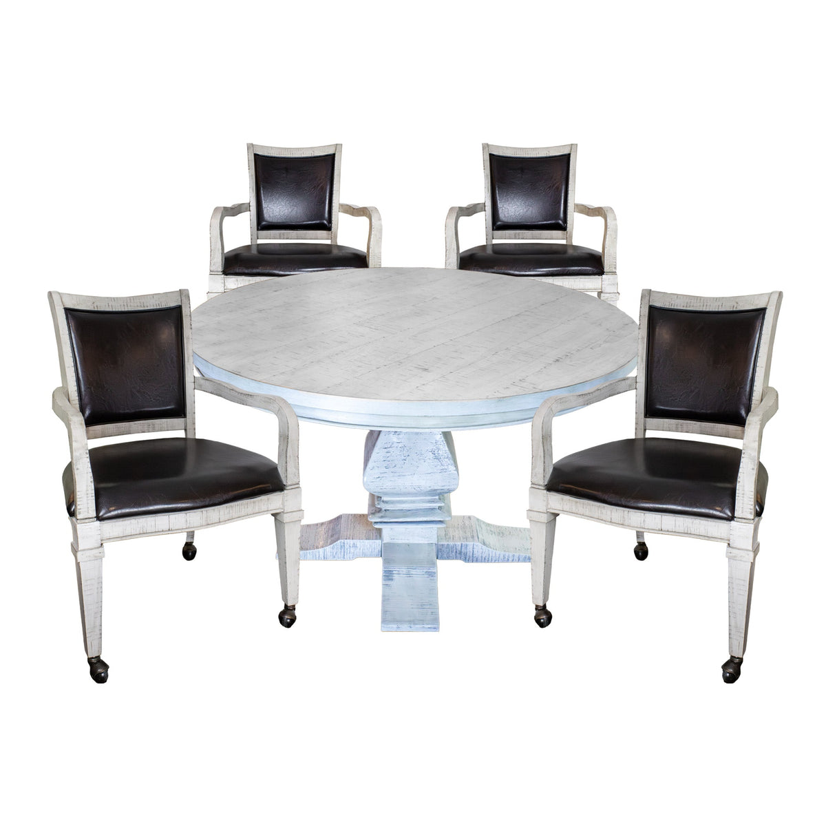 Hathaway Montecito Dining and Poker Table Set - Driftwood